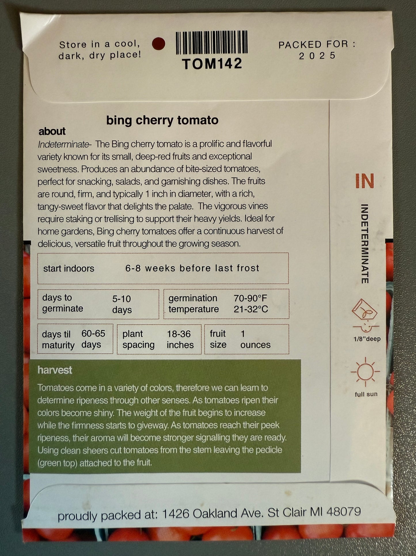 Bing Cherry Tomato Start
