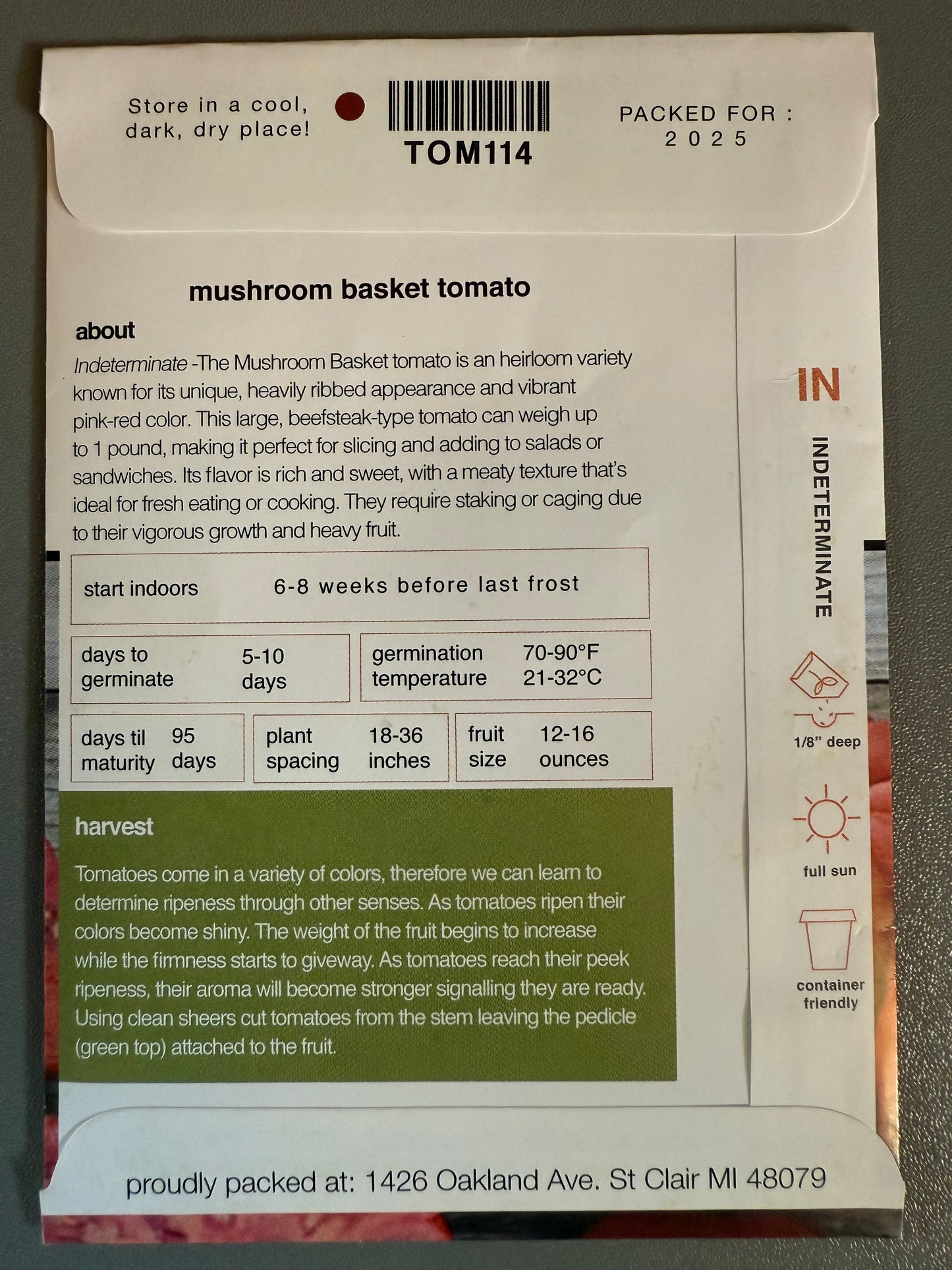 Mushroom Basket Tomato Start