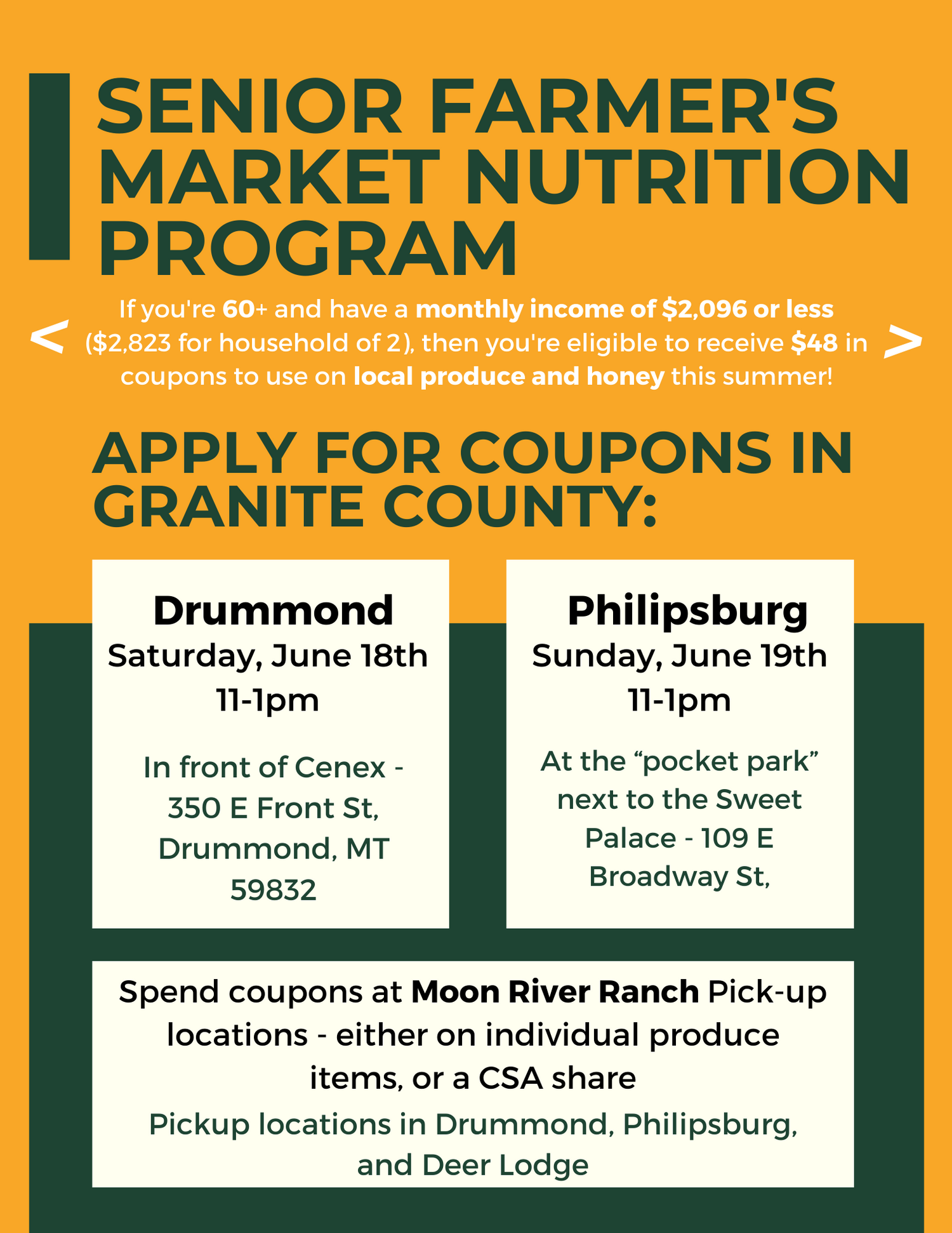 We hope this can help some of the seniors in Granite County! – Moon ...